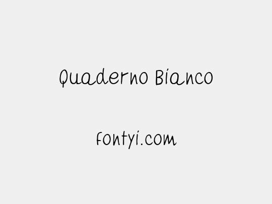 Quaderno Bianco
