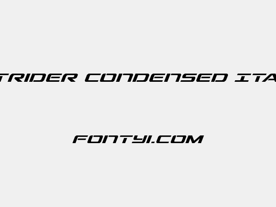Outrider Condensed Italic