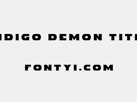 Indigo Demon Title