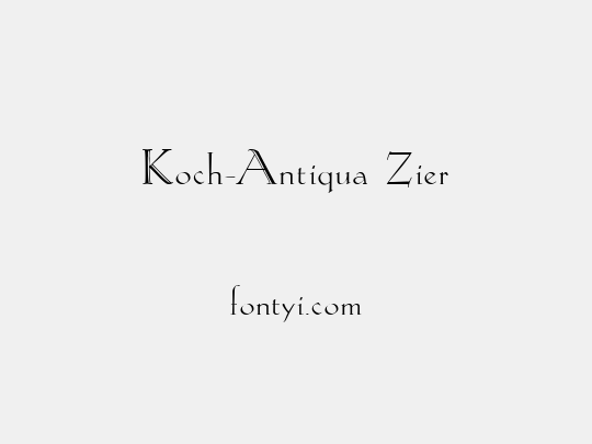 Koch-Antiqua Zier