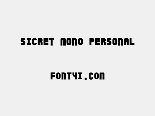Sicret Mono PERSONAL