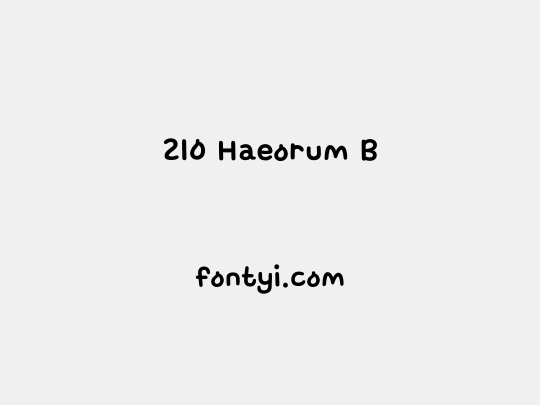 210 Haeorum B