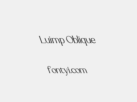 Luimp Oblique