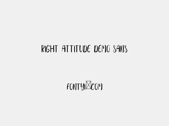 Right Attitude Demo Sans