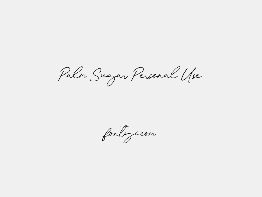Palm Sugar Personal Use