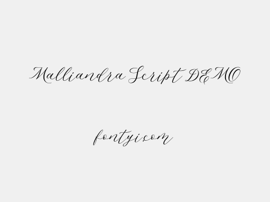 Malliandra Script DEMO