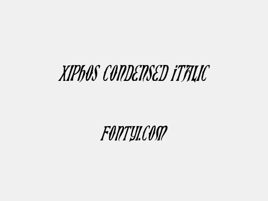 Xiphos Condensed Italic