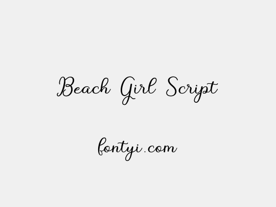 Beach Girl Script