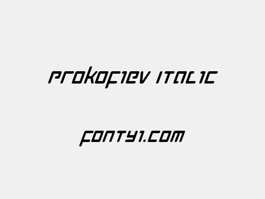 Prokofiev Italic