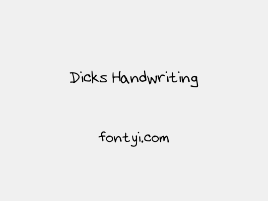 Dicks Handwriting