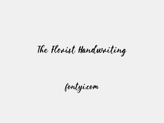 The Florist Handwriting