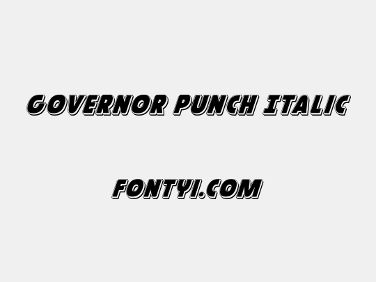 Governor Punch Italic