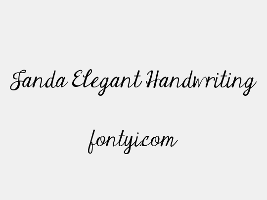 Janda Elegant Handwriting