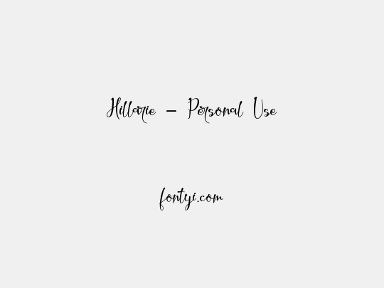 Hillarie - Personal Use