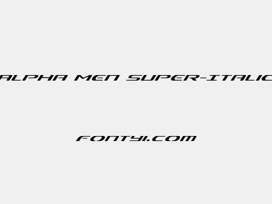 Alpha Men Super-Italic
