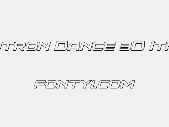 Neutron Dance 3D Italic