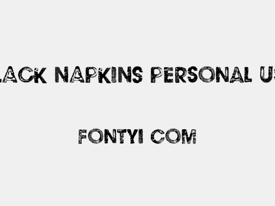 BLACK NAPKINS Personal Use