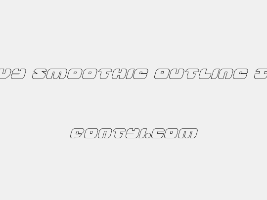 Groovy Smoothie Outline Italic