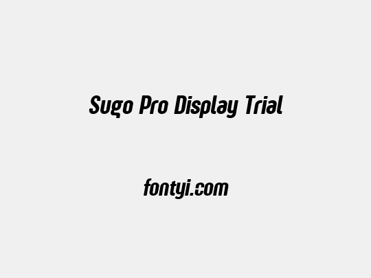 Sugo Pro Display Trial