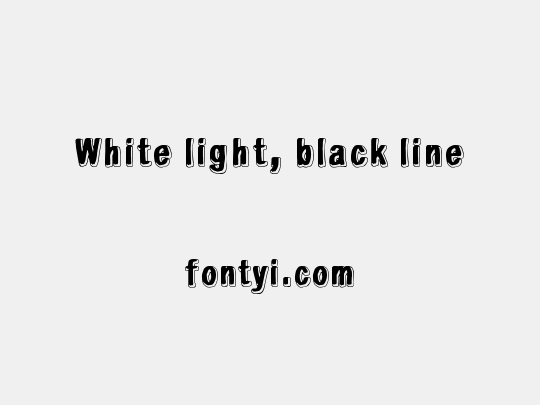 White light, black line