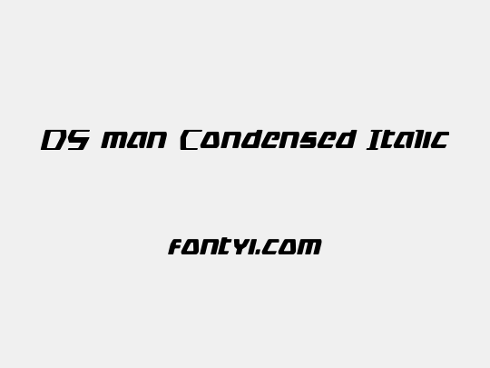 DS man Condensed Italic