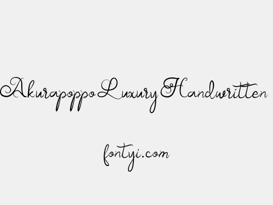Akurapoppo Luxury Handwritten