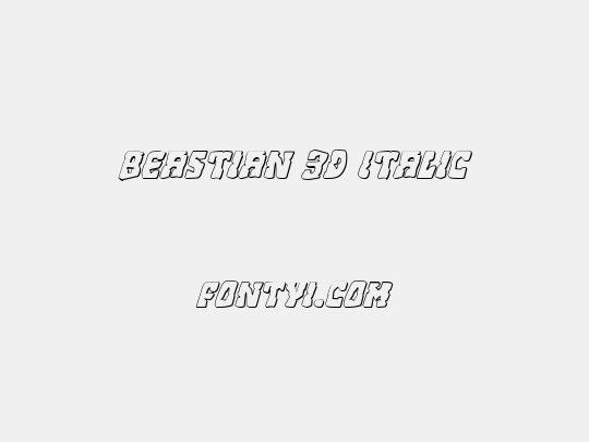 Beastian 3D Italic