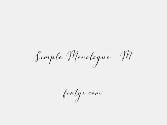 Simple Monologue DEMO