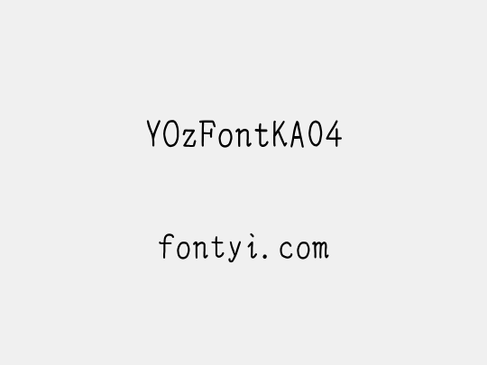 YOzFontKA04