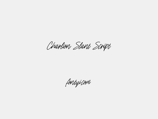 Charlion Slant Script