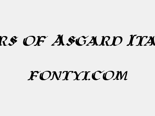 Wars of Asgard Italic