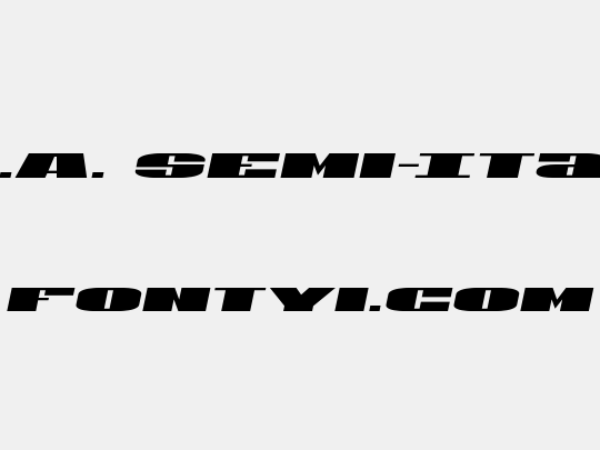 U.S.A. Semi-Italic