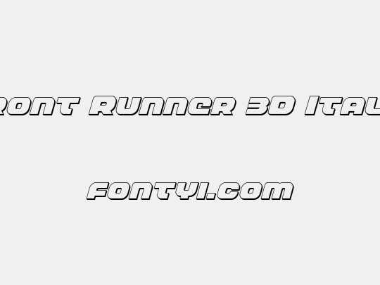 Front Runner 3D Italic