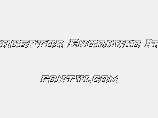 Interceptor Engraved Italic