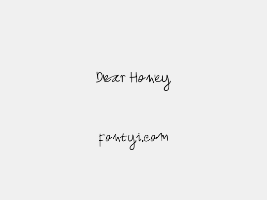 Dear Honey