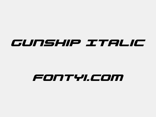 Gunship Italic