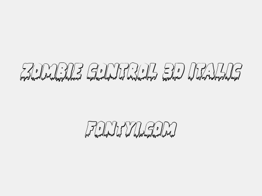 Zombie Control 3D Italic