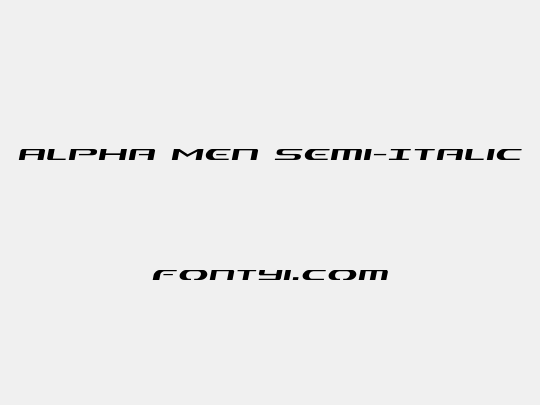 Alpha Men Semi-Italic