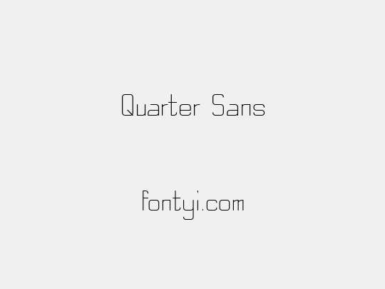 Quarter Sans