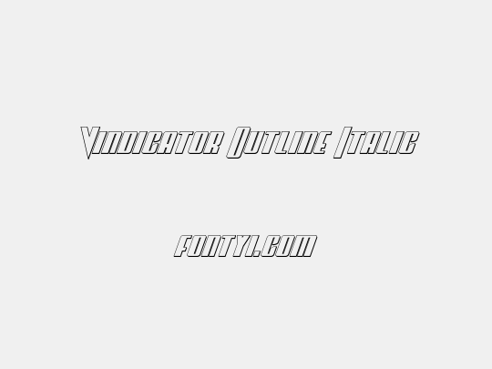 Vindicator Outline Italic