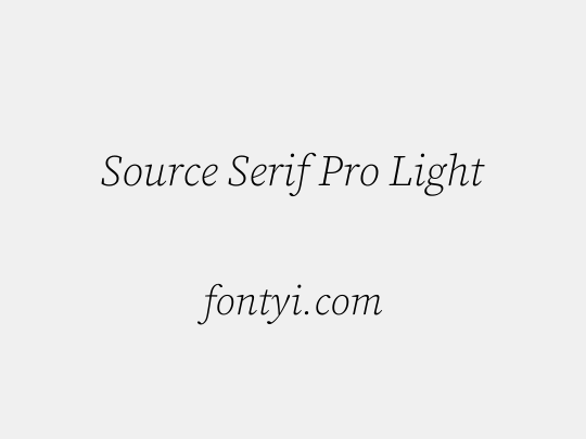 Source Serif Pro Light