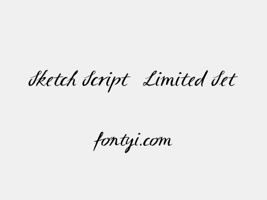 Sketch Script (Limited Set)