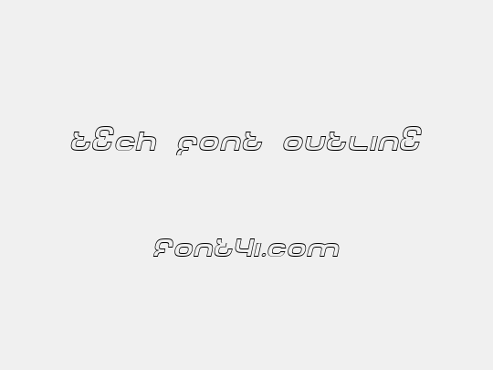Tech Font Outline
