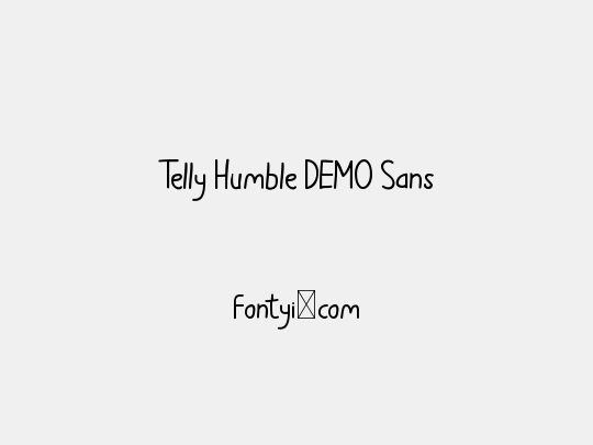 Telly Humble DEMO Sans