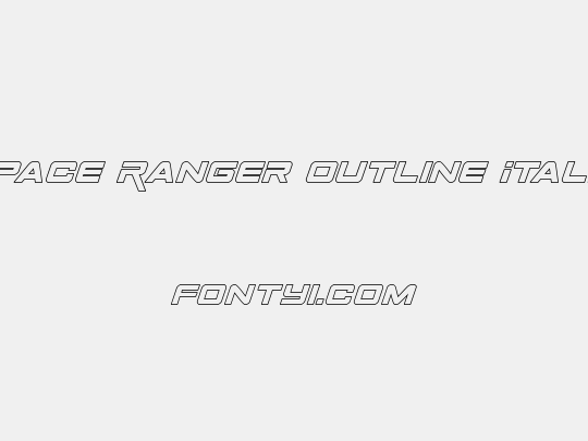 Space Ranger Outline Italic