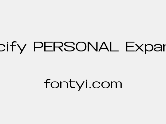 Specify PERSONAL Expanded