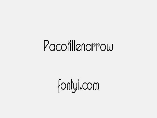 Pacotillenarrow