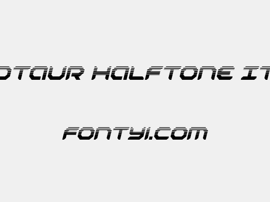 Robotaur Halftone Italic