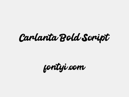 Carlanta Bold Script