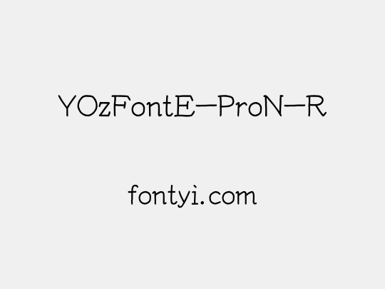 YOzFontE-ProN-R